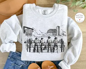 [Sale up to 30%] Western Cowboy Vintage Sweatshirt, Cowboy Retro Cowboys Crewneck, Vintage Wild West Sweater, Western Gift