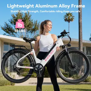 ECLIO M5L| 26'' Electric Bike |UL CERTIFIED| 1-Year Warranty Peak Power 750W Top Speed 22 mph Max Range 60 miles | High-Carbon Steel Lightweighted | Removable Battery | Dual Power-Cut Brakes All-Terrain  Fat Off-Road Tire| 30-Day Free Return Mountain bike