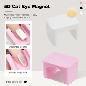 1-piece wide edged cat eye magnet nail tool, automatic suction cat eye, DIY multiple cat eye shapes, anti slip French nail stick, suitable for DIY 5D light effect nail art in salons and homes