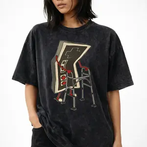 Old Gamer Retro Video Game T-Shirt Graphic Tees Cotton Round Neck Short Sleeves Design Comfortable Casual Outfit 80s and 90s RetroT-shirt - Bear