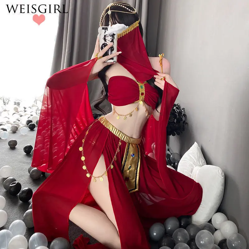 Red 5 piece set+headwear