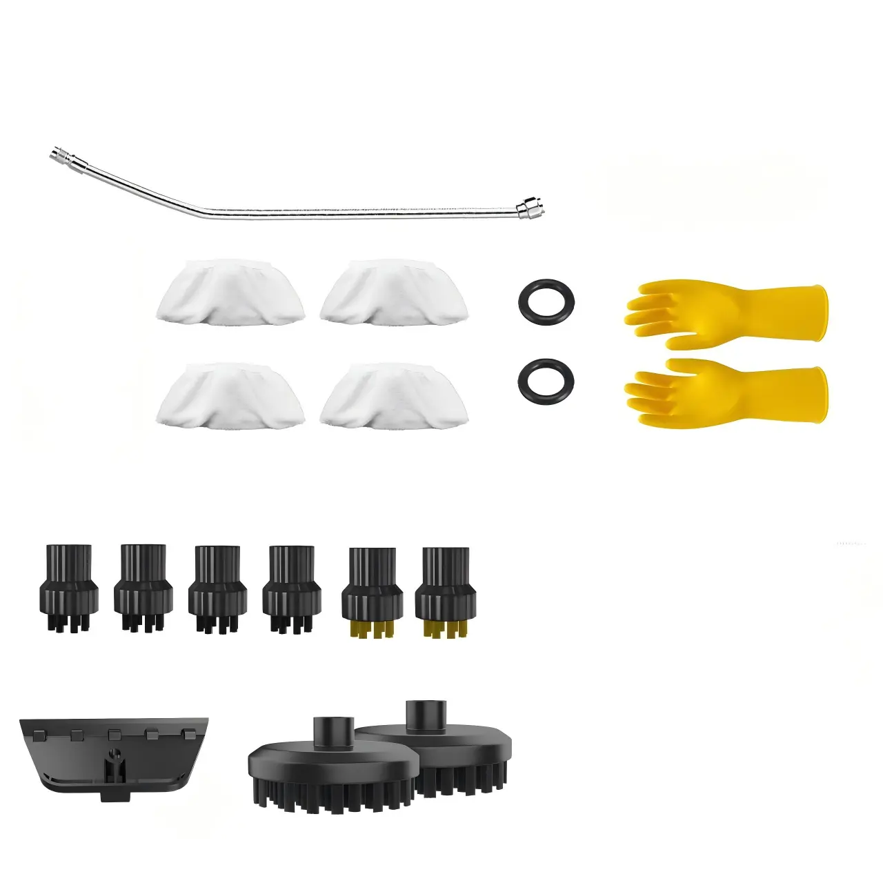 25 piece set of steam cleaning accessories, sold separately, suitable for copper nozzle cleaning machines. The surface is easy to clean and can be used in conjunction with multiple machines.It is easy to clean various stains, oil stains, crevice dust