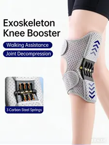 Exoskeleton Knee Power Assist Walker, Joint & Leg Support Exoskeleton, Outdoor Sports Mobility Aids knee compression wrapbrace Tool Grey