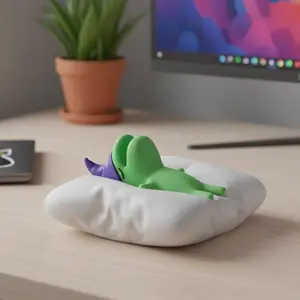 Sleeping Glep Smiling Friends | Desk Buddy | Funny Cartoon Gift for Gamers