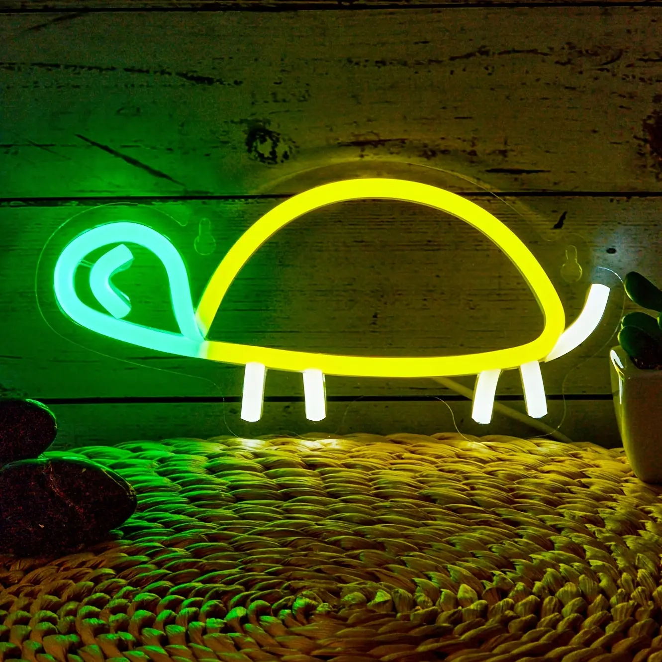 Turtle Shaped Neon Light, Modern Mood Lighting, Cartoon Fun Indoor Decor, Party Kids Room Bedroom Pet Design Lamp, Neon Lamps, USB Powered, No Plug Included
