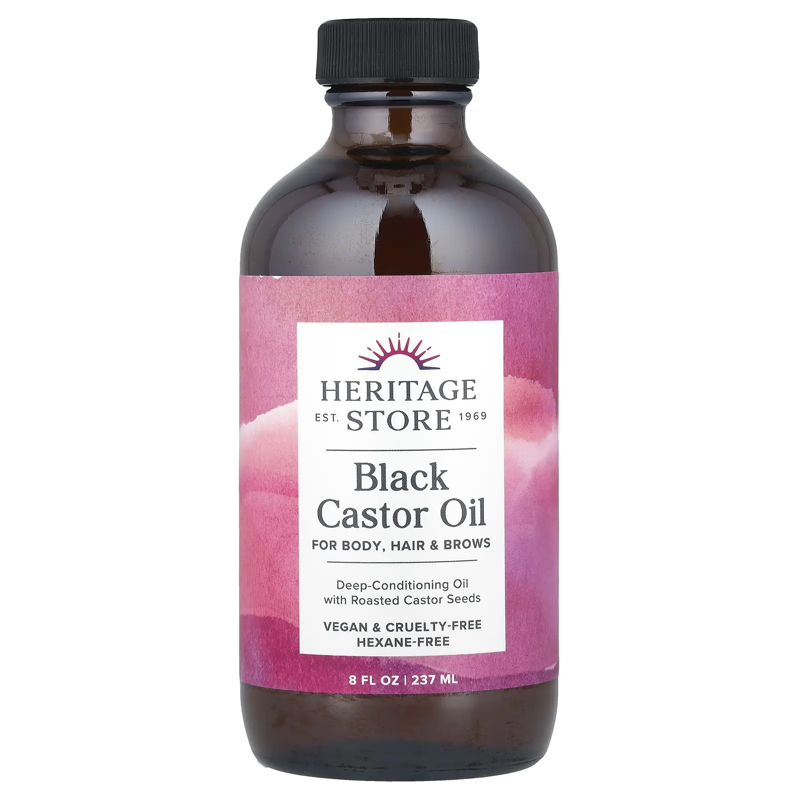 Heritage Store Black Castor Oil, 8 fl oz (237 ml)