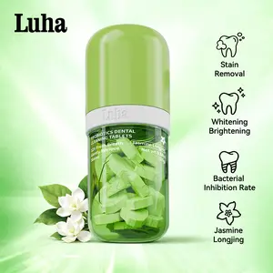 LUHA No-Brush Toothpaste Probiotics & Pearl Powder Fluoride-Free Brightening Eco-Friendly Long-Lasting Fresh Breath Removes Stains Plaque Safe for Adults Kids Oral Whitening Daily