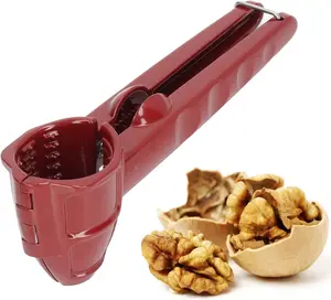 Nutcracker Tool, Heavy Duty Pecan Walnut Plier Opener Tool with Non Slip Handle Aluminum Multifunctional Nut Shell Breaker for Walnut Nuts Chestnut Melon Seeds, Handheld Walnut Clip Kitchen Utensil