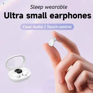 Ultra Mini Hidden Wireless Bluetooth Earbuds, Designed for Side Sleepers, Bluetooth 5.4 Low Latency HD Stereo Sound, Long Battery Life for Work Commute Travel, Compatible with Android & iOS