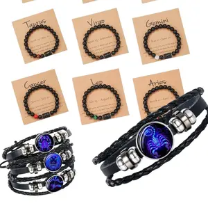 Unisex Zodiac Bracelet, Causal Versatile Jewelry