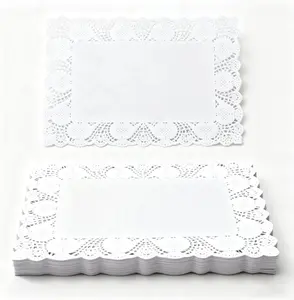 150 Pack Disposable White Paper Placemats 15.5 x 11.7 Inches Lace Doilies Ideal for Wedding Tables and Parties