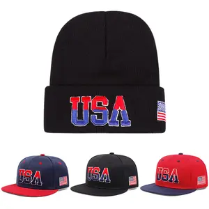 USA Embroidery Series Multi-Style Four Seasons Men's & Women's Casual Hat Adjustable 56-61cm Satin Baseball Cap for Outdoor Sports Sunshade Windproof