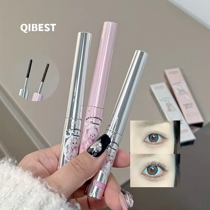 Doll Playland Curling Voluminous Lengthening Mascara Fiber Smudge Proof Waterproof Sweatproof Cat Bear Pattern, & Colors, Easy Brush Application, Eyelash Enhancer