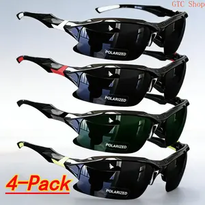 4-Pack Polarized Sports Sunglasses for Men & Women – Windproof Outdoor Eyewear with UV Protection, Lightweight & Durable Shades Ideal for Baseball, Running, Fishing, Golf, Driving & All Outdoor Adventures