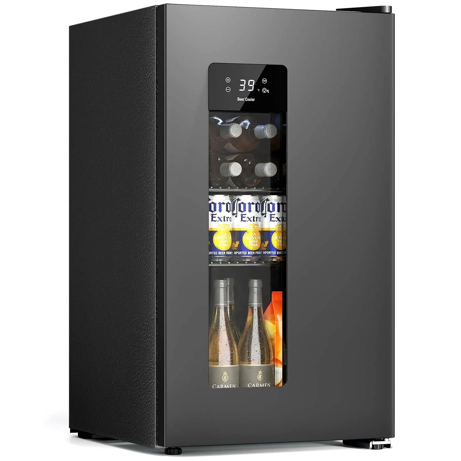 Antarctic Star Beer Fridge 3.2 Cuft, Enhanced Cooling for Wine, Liquor & Beer, LCD Display, Accurate Temperature Monitoring for Home Bar, Kitchen, Dining Room summerwins