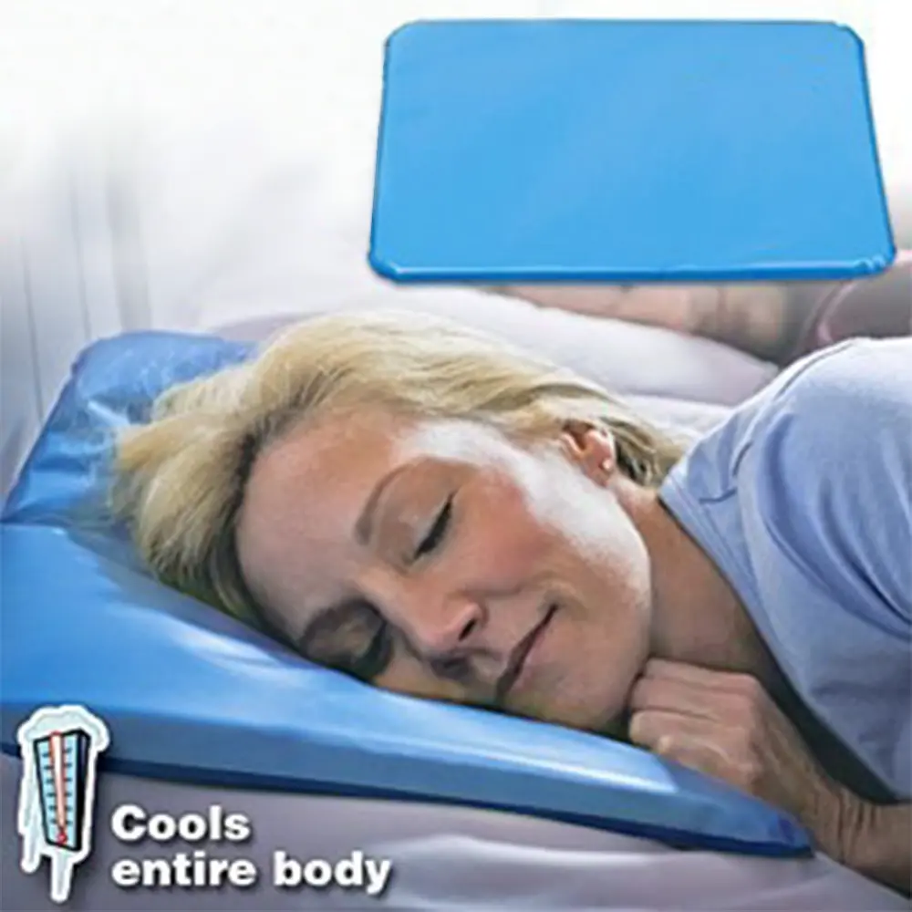 Cooling Ice Pillow Pad, reusable gel cooling mat for summer sleep, pressure-activated cool pillow for night sweats, hot flashes, and heat relief, multi-use seat cushion for bed, office, car, and pets