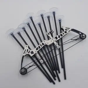 Stainless Steel Recurve Bow and Arrow Set, 1 Set Micro Compound Bow Archery Practicing Shooting Activity for Adults, Outdoor Accessories