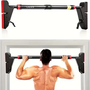 550LBS Max Load Bearing LADER Pull Up Bar - Easy No-Screw Installation, Level Meter, Strength Training for Home Gym Exercise Fitness