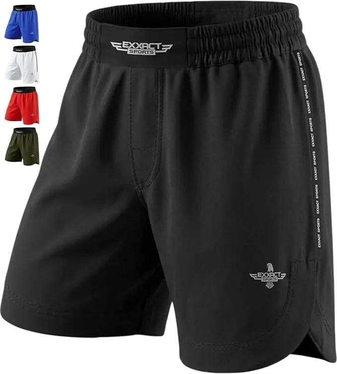 Exxact Sports MMA Shorts, No-Gi BJJ Shorts for Men, Boxing, UFC, Cross Training, Kickboxing & Grappling Shorts