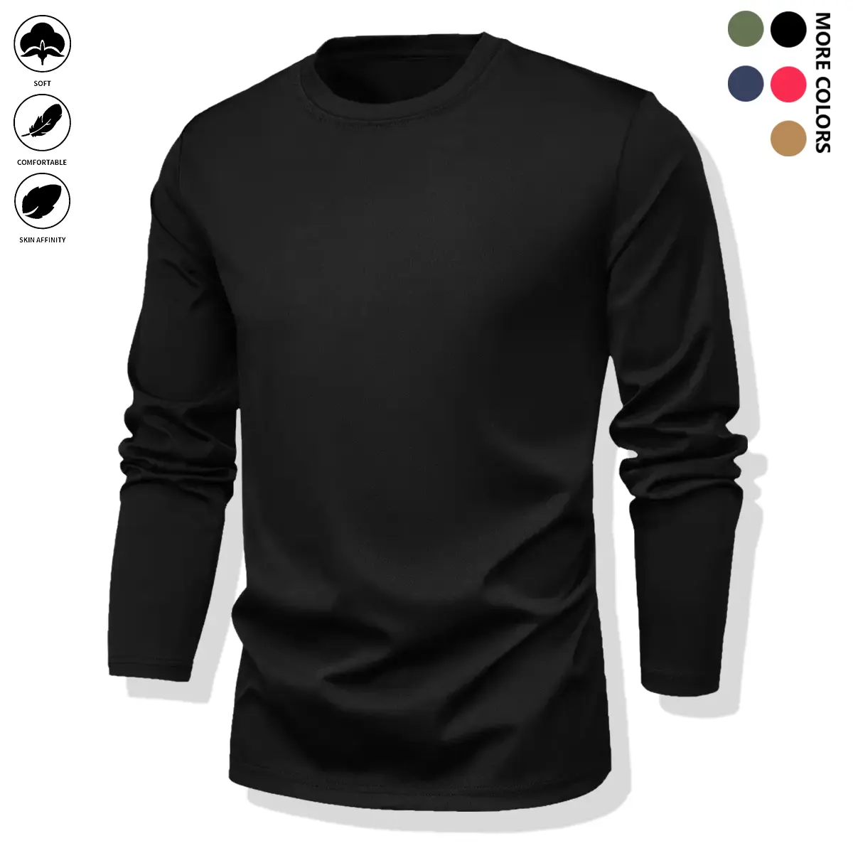 Men's Athletic Fitted Full-Sleeve Jersey Shirt - Quick-Dry, Breathable Fabric, Freedom of Movement - Gym Workout, Morning-Run Mens Fashion Sporty Activewear, Athletic Fitted Breathable