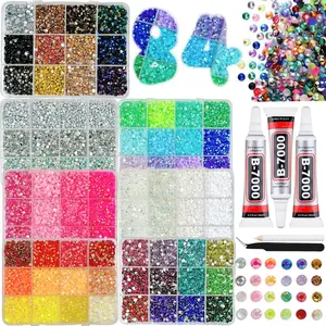 1Set 84 Colors 3mm Semi-circular Nail Rhinestone for Bedazzling Kit 3D Colorful Spark Jelly Flatback Resin Diamond Jewelry DIY Book Headphone Case Glasses Nails Supplies