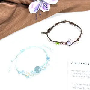Birthstone (1 Crystal)Handwoven Crystal Bracelet-Open on Live -Finished Jewelry Collection