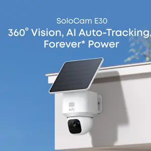 eufy Security eufy SoloCam E30, Solar Powered, 360° Pan, AI Tracking, 2K Clarity, Security Cameras Wireless Outdoor, Camera, Outdoor Camera, HomeBase S380 Compatible, No Monthly Fee