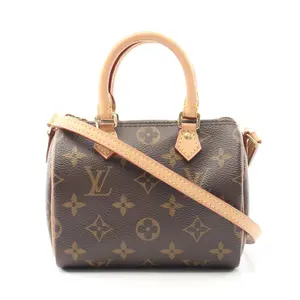 Pre-owned Louis Vuitton Canvas Shoulder Bags Nano Speedy Monogram Shoulder Bag