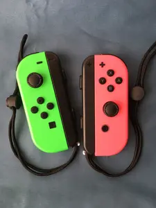 1 Pair Joy-Con Controller With Strap,  Green/pink small handle, e-sports game handle