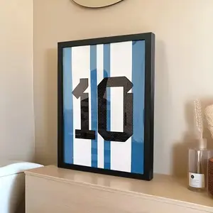 Black, white, brown jersey display case, 18x14 optional, transparent display highlights collection beauty, heavy-duty frame prevents collapse, perfect for fan caves, game rooms, versatile home display