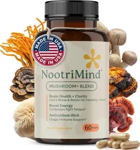 Natural Nootropic Supplement | Cordyceps, Brain Energy & Mental Focus Support for Daily Performance Mushroom Fitness Dietary