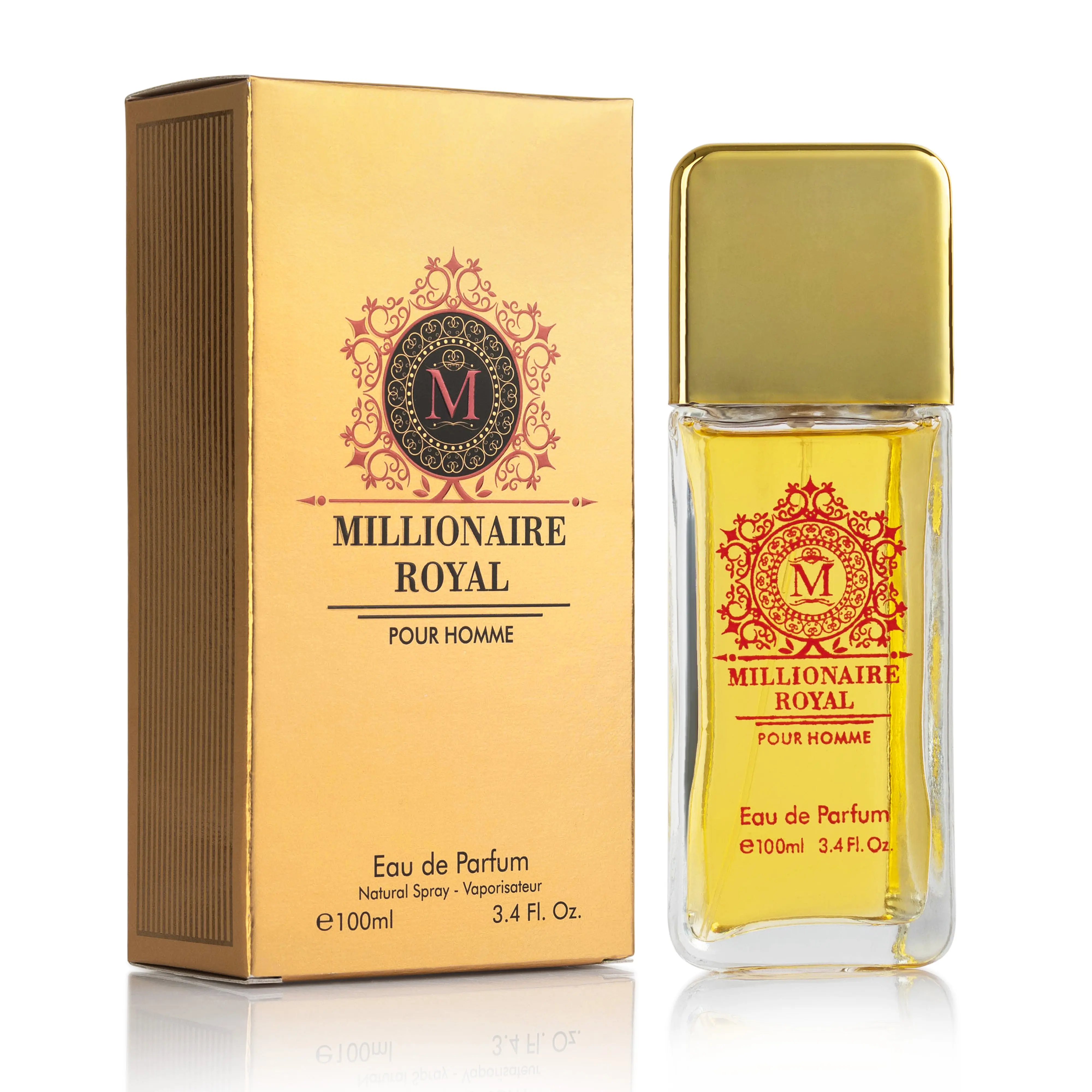 Urban Collection Millionaire Royal Eau De Parfum, Long-Lasting Woody Fragrance for Men with Cedarwood & Lavender, Men's Cologne Spray, 3.4 oz, Men's Fragrance, Signature Scent