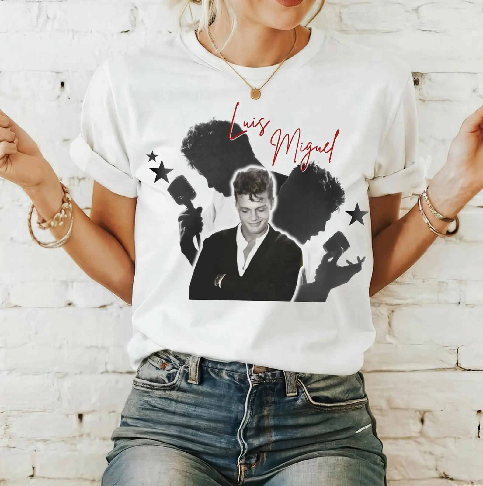 Luis Miguel Vintage Portrait T-Shirt, Latin Pop Legend Graphic Tee, Retro Concert Style Shirt, Unisex Fan Gift t10041676