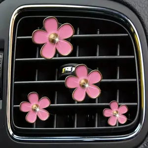 Flower Design Car Air Vent Aromatherapy Clip, Car Air Freshener Clip, Car Interior Decoration Accessories for Women & Girls, Car Fragrance Set, Car Interior Diffusers