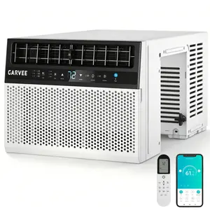 Garvee 8,000 BTUs Window Air Conditioner with WiFi, U-Shaped Adjustable Depth, Ultra Quiet, Window AC Unit with Washable Filter, Remote Control, Cools Up to 370 Sq. Ft., Quiet Operation