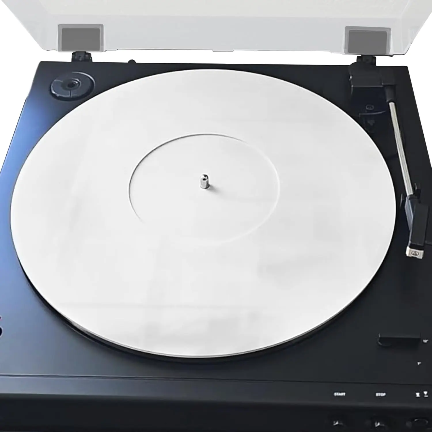 White Acrylic Turntable Slipmat, 11.75in Aesthetic Accessory for 12in Vinyl Record Player, Anti-Static, Noise Reduction, Vinyl Record Player DJ & VJ Equipment Accessory, Vinyl Record Player Dj & Vj Equipment Accessories