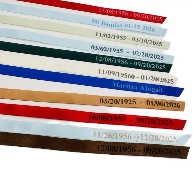 Custom Quinceañera & Baptism Ribbons with Personalized Notes - 12-100 Non-Folded Event Decorations, Office Stationery & Gift Wrapping Supplies for Special Celebrations