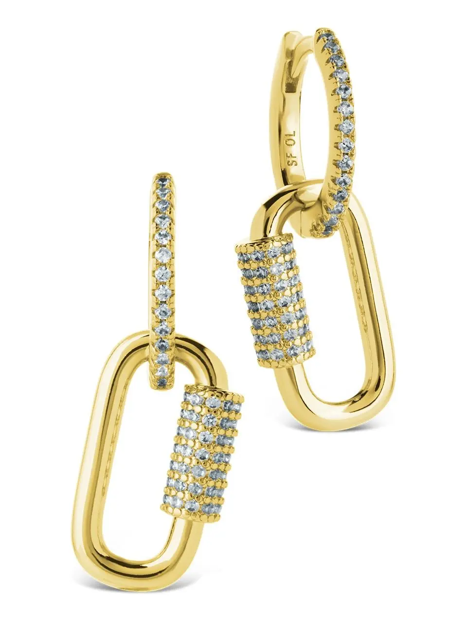 Kaliyah Pavé Carabiner Link Earrings