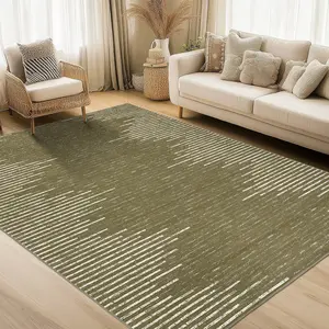 Modern Geometric Rug Diamond Stripe Rug Washable Area Carpet Low Pile Non-slip Rug Foldable Indoor Carpet for Living Room Bedroom Dining Room Office