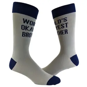 Youth Brother Socks Funny Cool Sibling Bro Graphic Novelty Footwear for Kids Funny Graphic Socks Comfortable Fitted Spandex Cotton
