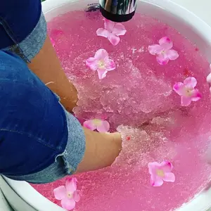 Foot Soak, 3 Pack Jelly Spa Pedicure Spa, Bubble Foot Bath Spa, Salon Pedi, Relaxation,Foot Salt Soak for Stubborn Foot Odor Tired Dry Cracked Feet Foot Care for Women Men(Lavender)