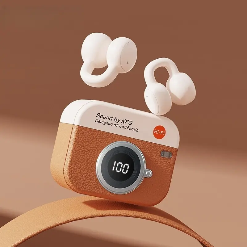 Wireless Earphone, Earphone with Digital Display, couples clip-on earpods,music bluetooth earphones TWS 9D HiFi Stereo Sound Earbuds for Android & iPhone, Audio, TWS Wireless Headphones, True Wireless Earbuds