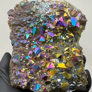 Large 5” inch Titanium Aura Amethyst Cluster Specimen
