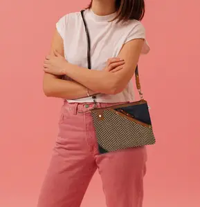 Grayson Herringbone Crossbody Bag