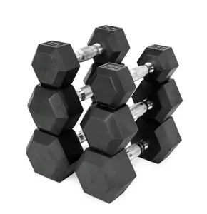 35lb Coated Hex Dumbbell - Single, Home Gym Equipment