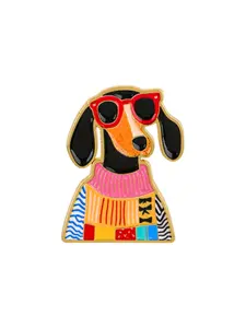 Funny Dog Cartoon Animal Badge, Brooches, Classic Cute Design Pin for Men and Women, Daily Clothing Decoration, Perfect Gift for Family and Friends