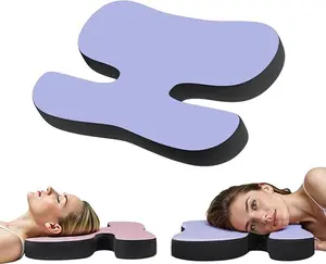Side-sleep beauty pillow, anti-wrinkle pillow, removable and washable pillowcase, memory foam facial beauty pillow, relieves neck pain
