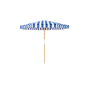 business & pleasure co. Amalfi Umbrella in Crew Mediterranean Blue Stripe