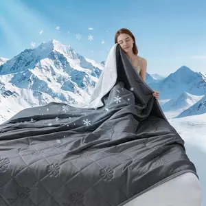 Absorbs heat to keep the body cool and prevent night sweats. Cooling blanket, Summer cool blanket, ideal for hot sleepers. Cool and lightweight bed blanket, machine washable. Features Q-max cooling technology, soft and breathable