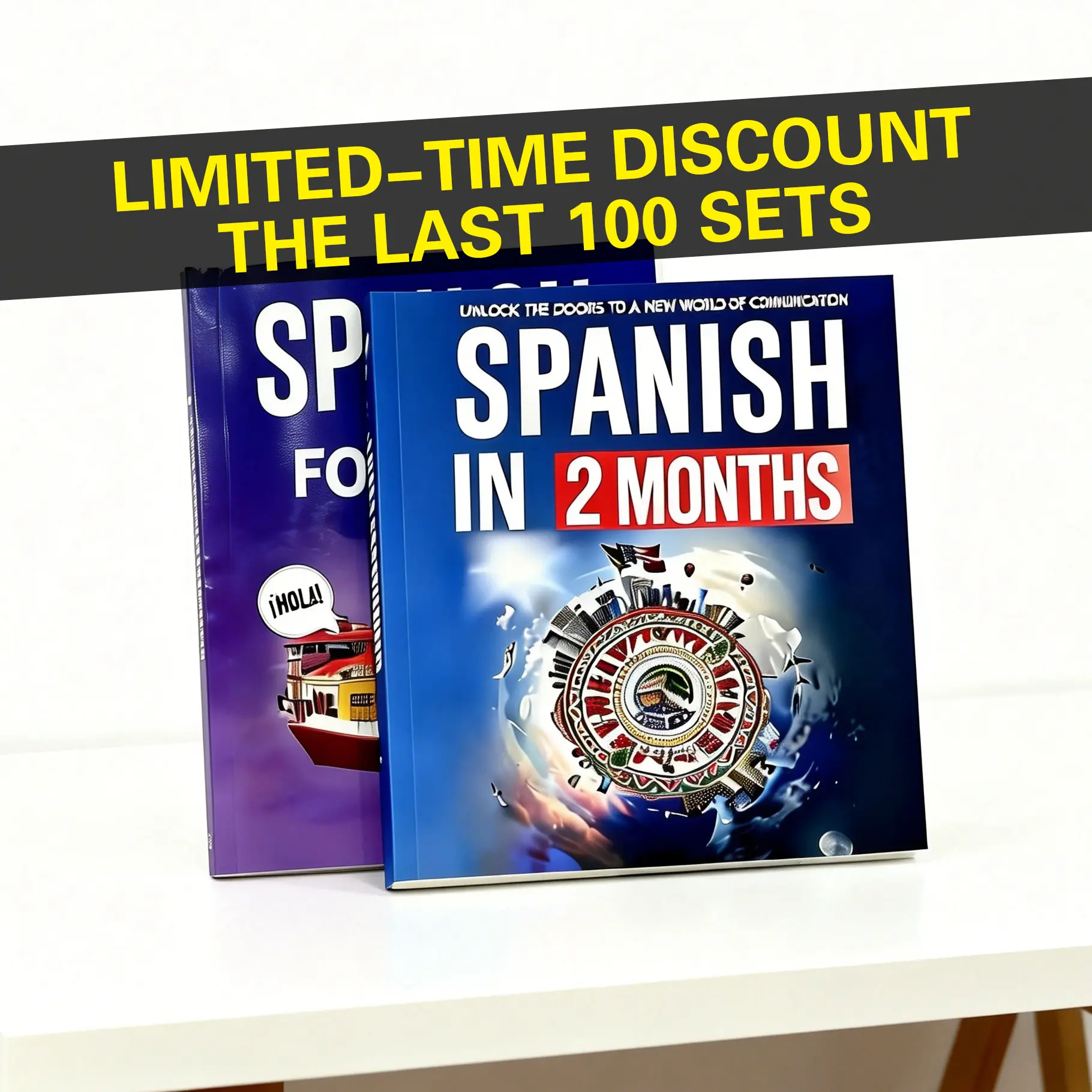 Spanish workbook, recommended for native Spanish speakers, Spanish travel convenience book - Learn to speak Spanish in two months (Spanish learning kit)